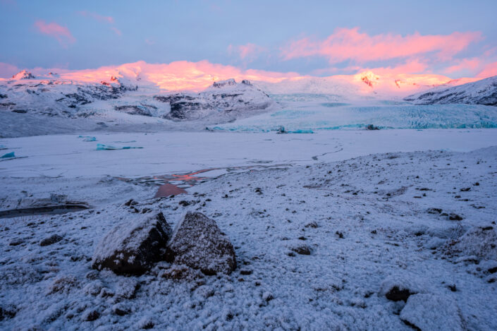 Island Gletscher Sonnenaufgang