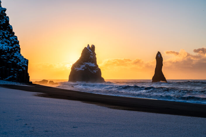 Island Vik Schwarzer Strand Sonnenaufgang